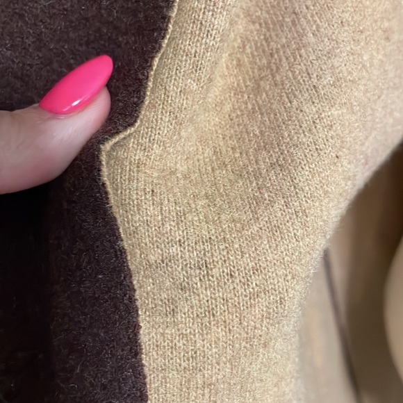 VINTAGE Lauren Ralph Lauren brown wool hooded coat horn toggle closures size MP - Picture 9 of 16